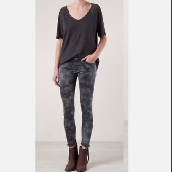 Mother Women The Looker Spontaneous Combustion Skinny Jeans Size 28 Tie Dye Gray - Picture 11 of 12